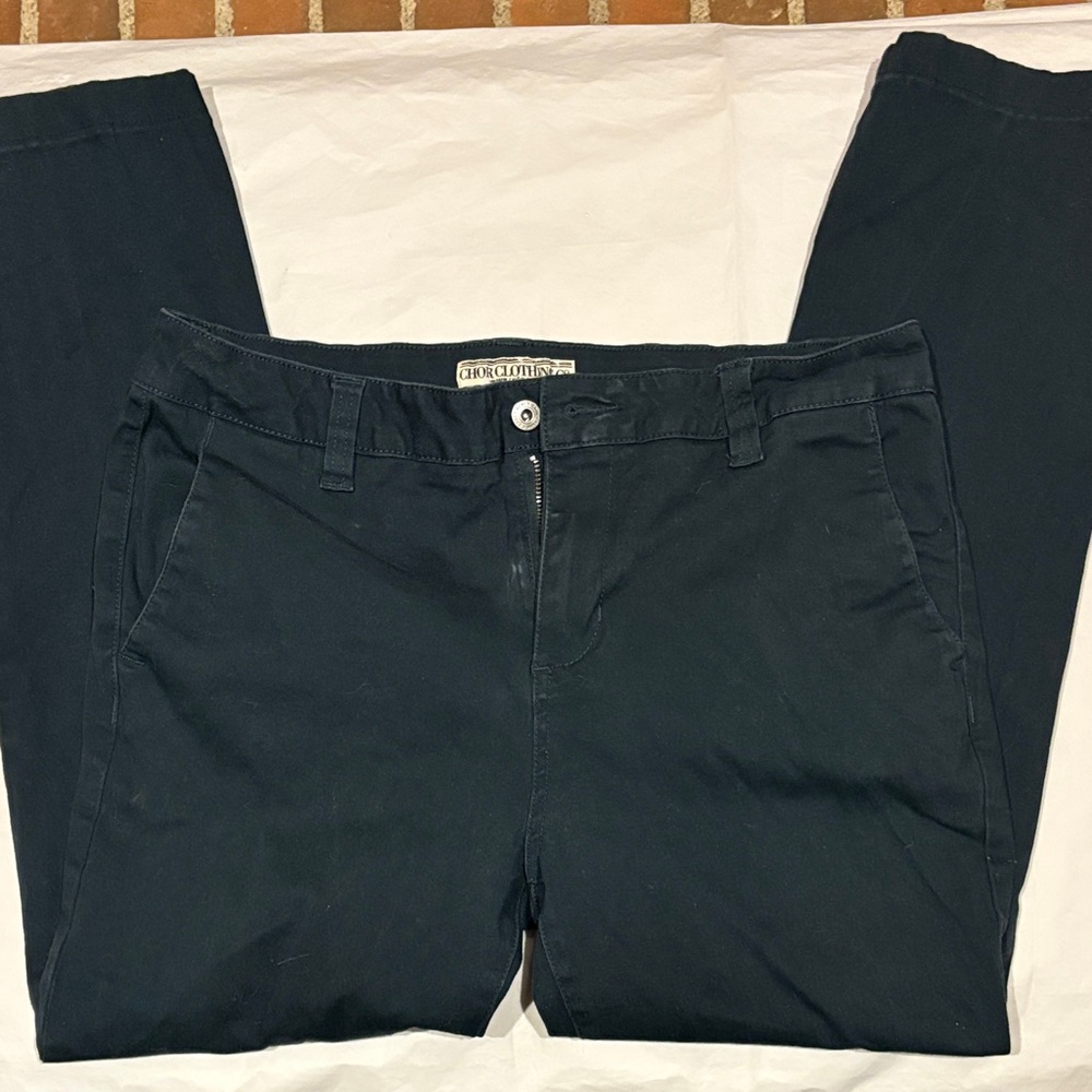 EUC Sz 34 x 28 dark Navy slim fit chinos khakis